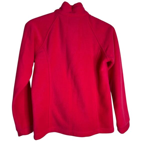 Columbia Fleece Jacket Bright Pink Full Zip Soft Warm Girls Youth L (14/16) - Picture 5 of 8